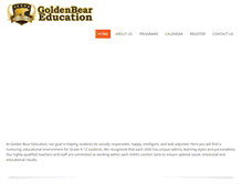 Tablet Screenshot of goldenbearedu.com